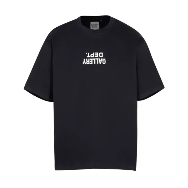 Gallery Dept Black Oversized Fit Screen-Printed Text T-Shirt 7