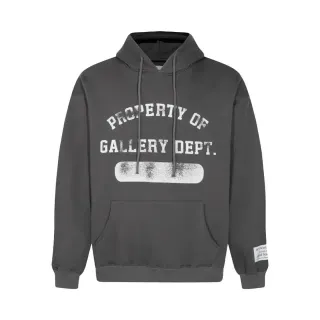 Gallery Dept Property Of Gallery Dept Distressed Charcoal Hoodie