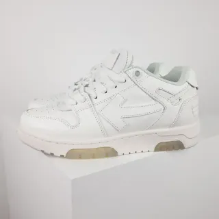 All-White Leather Low-Top Lifestyle Sneakers