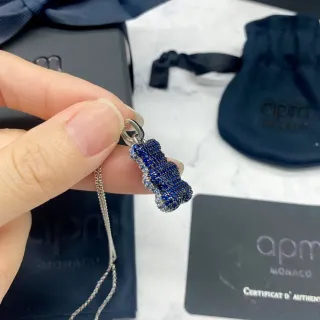 APM Monaco ভাল্লুক Pave-Crystal পেন্ডেন্ট নেকলেস