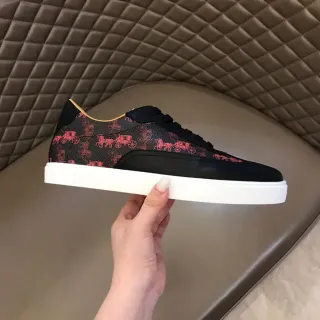 Black and Red Carriage Print Low-Top Lifestyle Sneaker