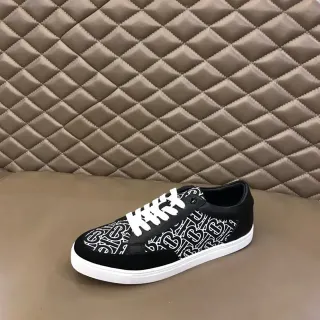 Black and White Monogram Print Low-Top Lifestyle Sneaker