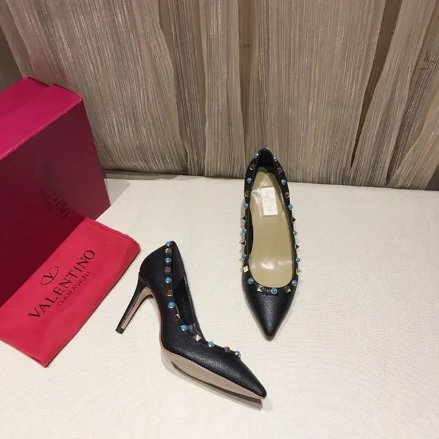 Black Blue Pointed-Toe Heel Stiletto 2