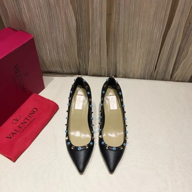Black Blue Pointed-Toe Heel Stiletto 4