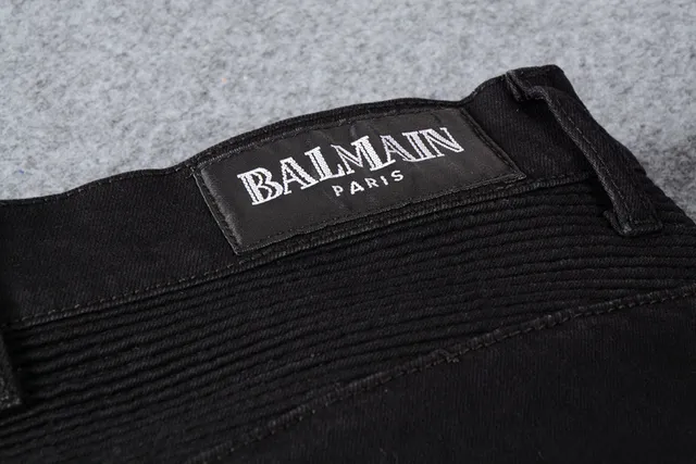 Black Denim Zippered Thigh Pockets Jeans 6