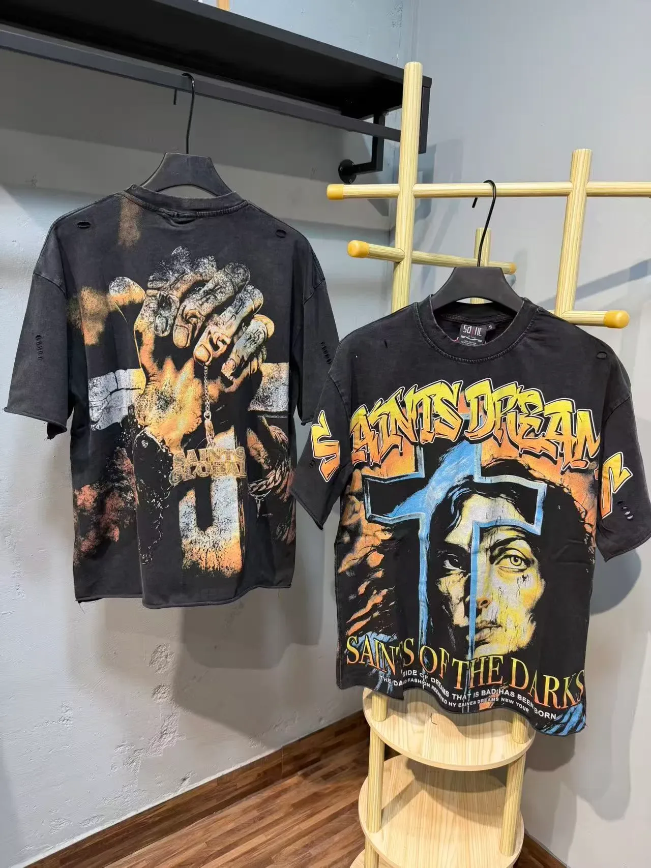 Black Graphic Print Oversized T-Shirt 2