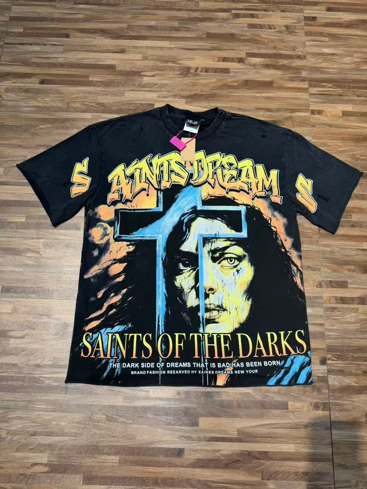 Black Graphic Print Oversized T-Shirt 3