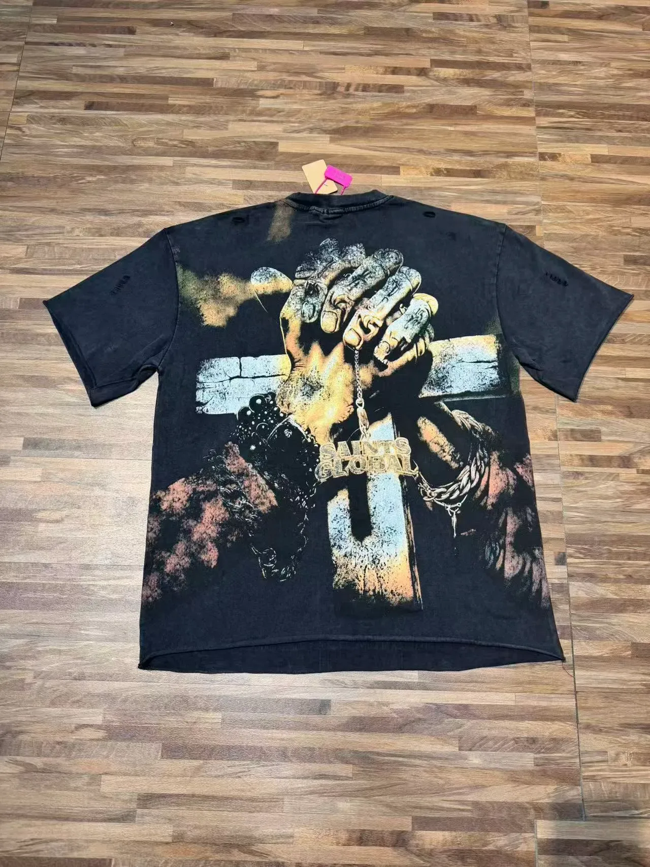 Black Graphic Print Oversized T-Shirt 4