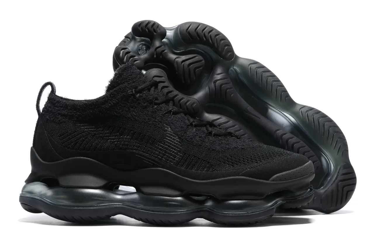 Black Knit Upper Sculpted Midsole Air Unit Lifestyle Sneaker 6