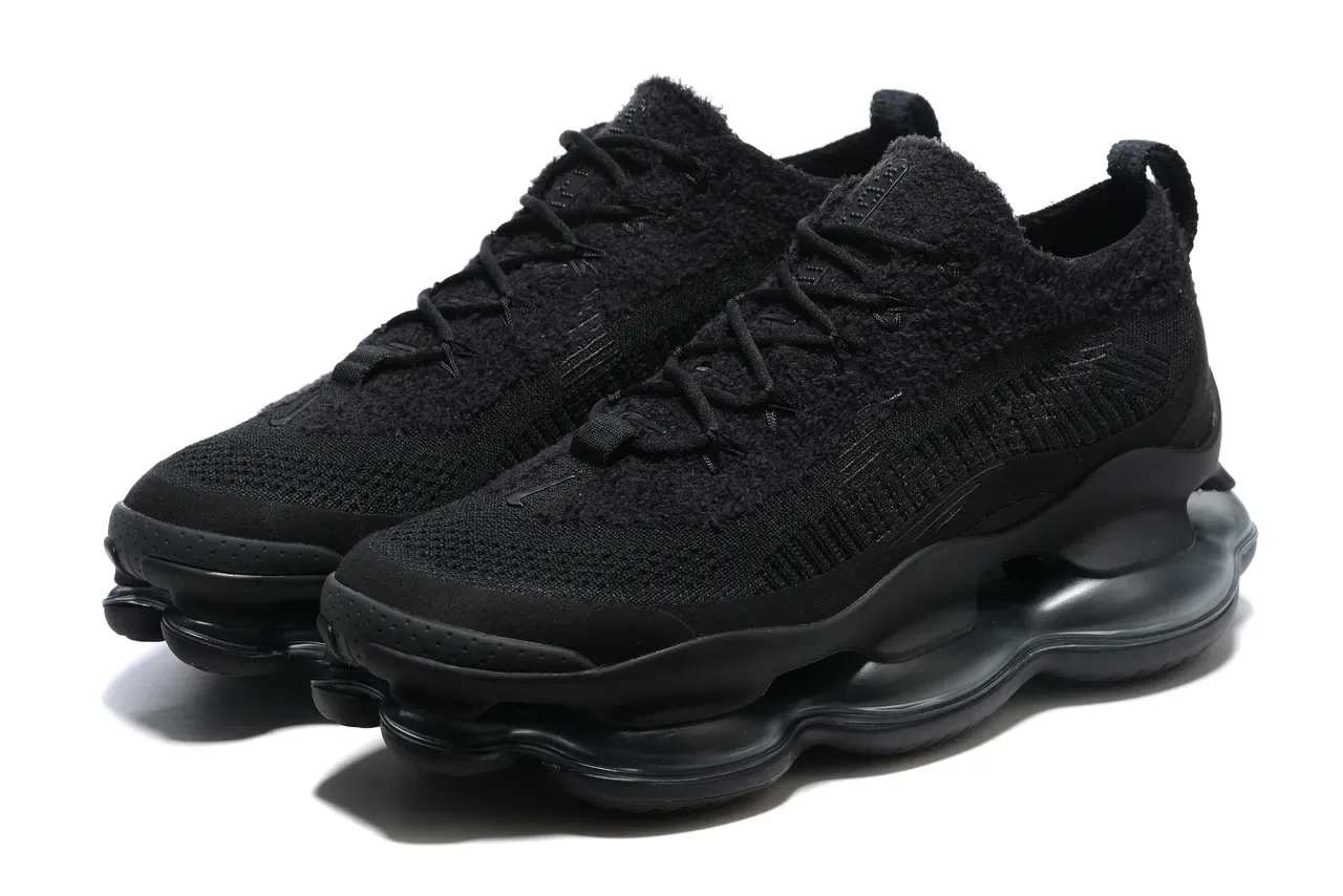 Black Knit Upper Sculpted Midsole Air Unit Lifestyle Sneaker 7