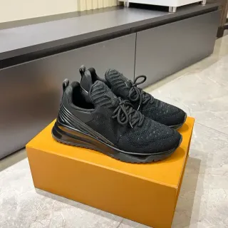 Black Knit Upper Sculpted Midsole Lifestyle Sneakers