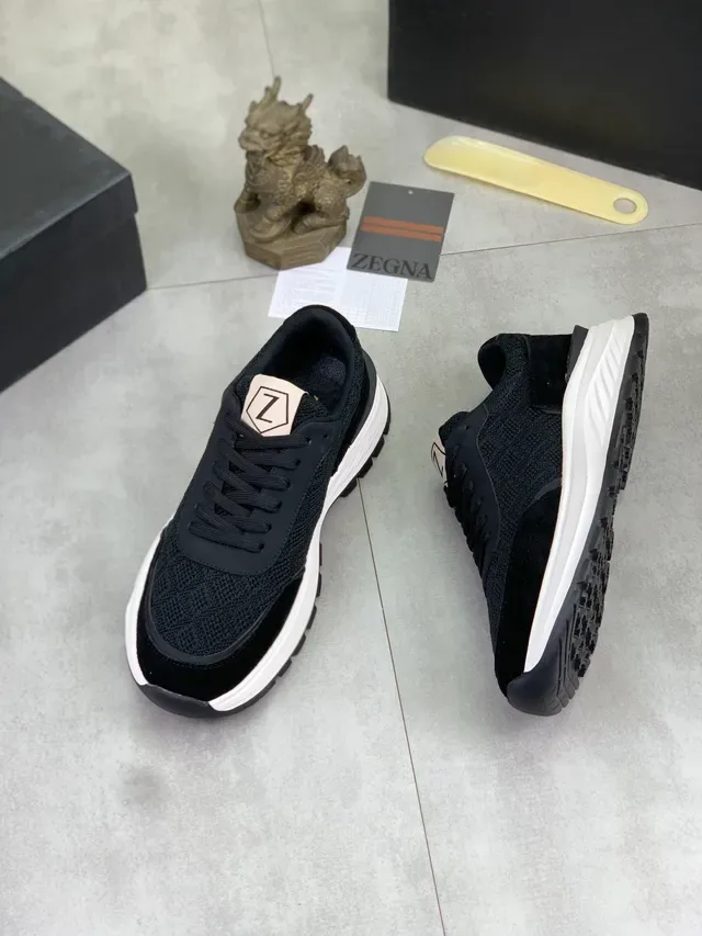 Black Mesh and Suede Lifestyle Sneaker 5