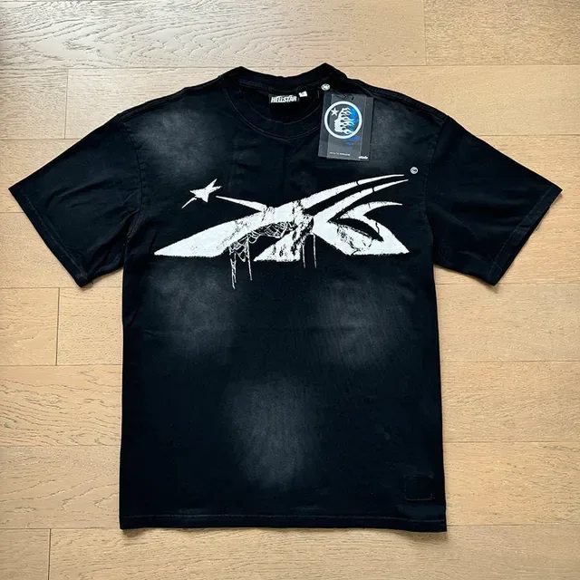 Black Oversized Graphic Print Dripping Paint Effect T-Shirt 8