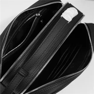 Black Pebbled Leather Top-Handle Boston Bag 3