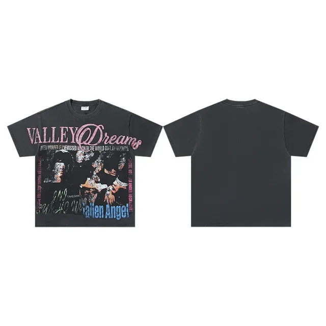Black Pink Graphic-Print Oversized Fit T-Shirt 2