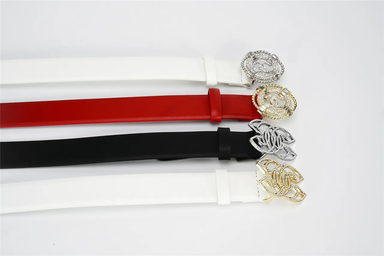 Black Silver Strap Crystal-Embellished Buckle Leather Belt 9