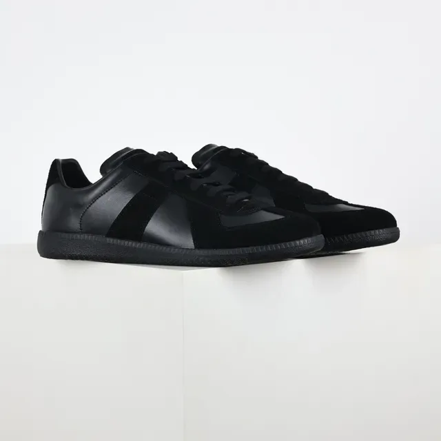Black Suede and Leather Panel Lifestyle Sneakers 3