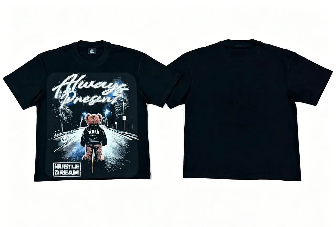 Camiseta de gola redonda com estampa gráfica preta e branca 7