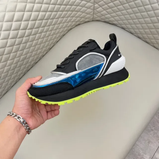 Sneakers Chunky Sola Esculpida Noir Jaune Overlay Bleu Translucide 4