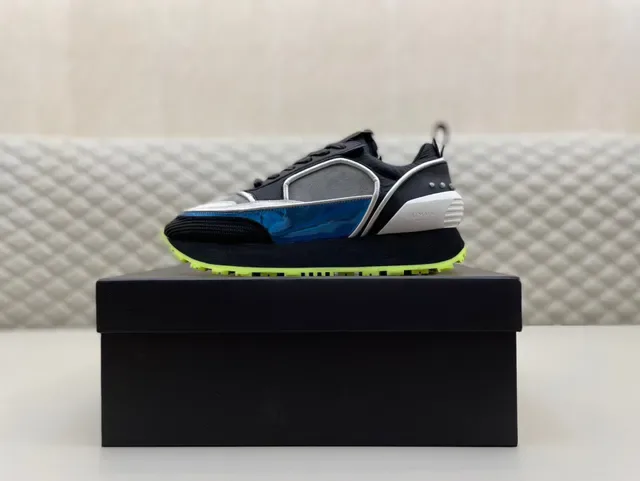 Sneakers Chunky Sola Esculpida Noir Jaune Overlay Bleu Translucide 5