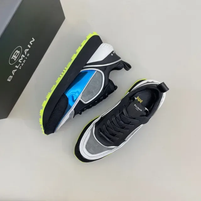Sneakers Chunky Sola Esculpida Noir Jaune Overlay Bleu Translucide 7