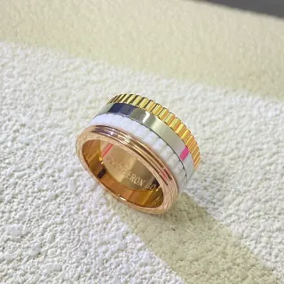 Boucheron Quatre Anneau Or Blanc Multi-Bande Rotatif Céramique Métal