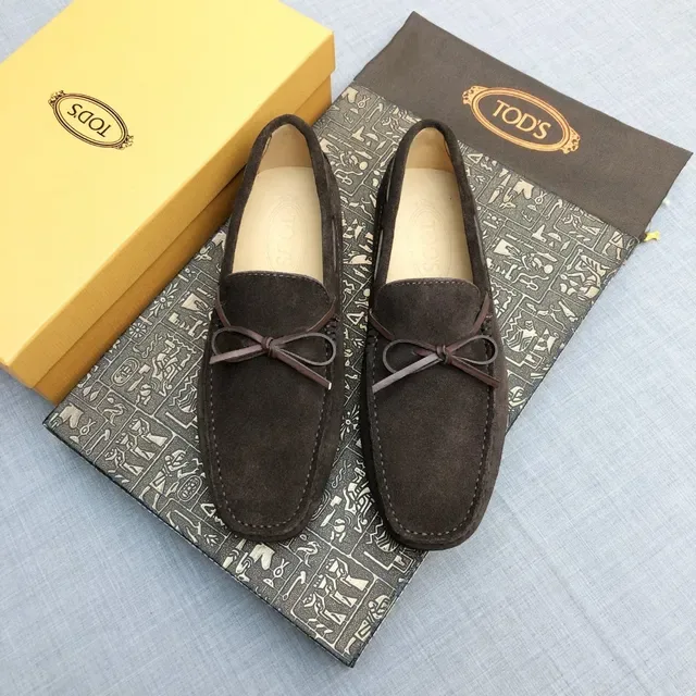 Brown Beige Suede Upper Bow-Tie Detail Loafer 6