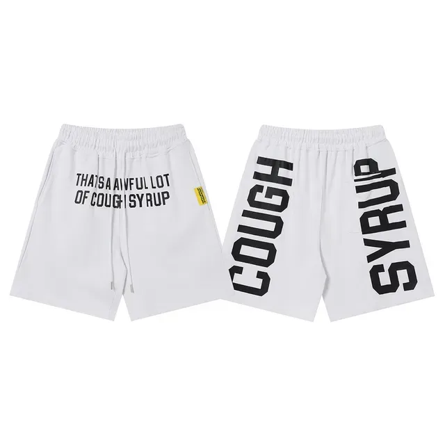 Shorts Text-Print Marrón o Blanco Ajuste Relaxed Fit Cintura con Cordón 5