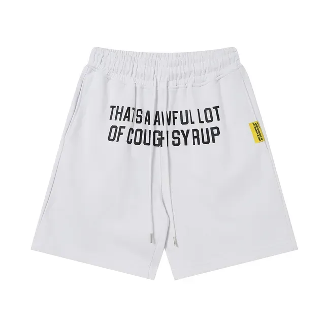 Shorts Text-Print Marrón o Blanco Ajuste Relaxed Fit Cintura con Cordón 6