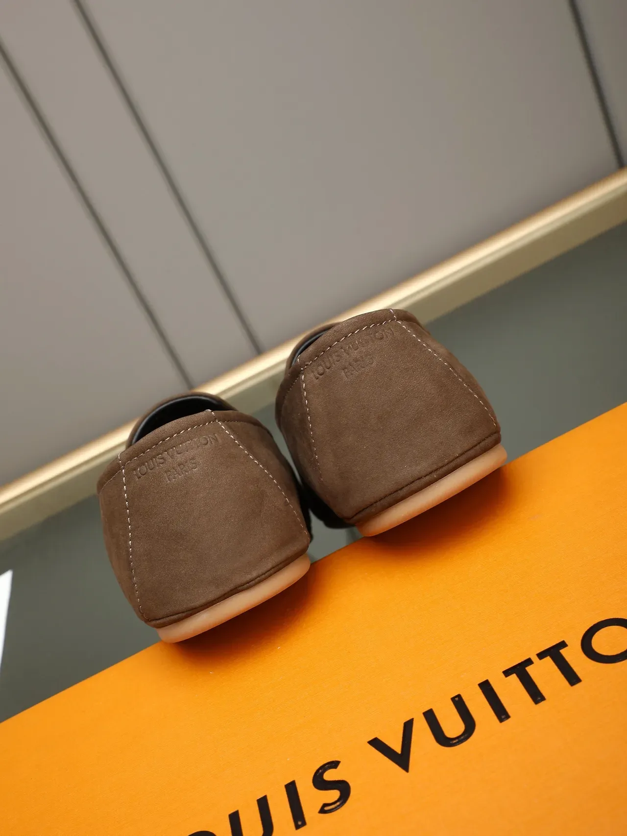 Brown Suede Moc-Toe Slip-On Loafers 3