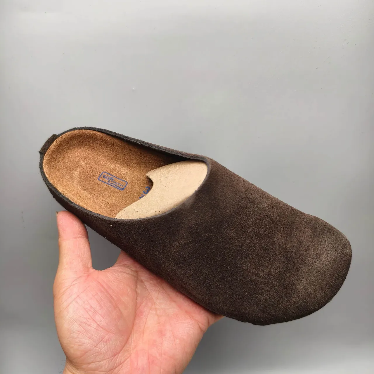 Brown Suede Open-Back Slipper 3