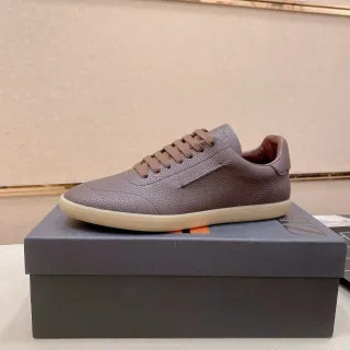 Brown Textured Pebbled Upper Low-Top Lace-Up Sneaker