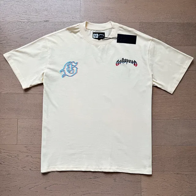 Cream Graphic-Print Crew-Neck Short-Sleeve T-Shirt 5