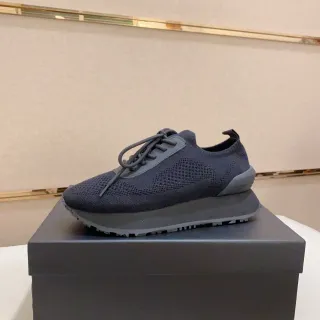 Dark Charcoal Knit Platform Sneaker