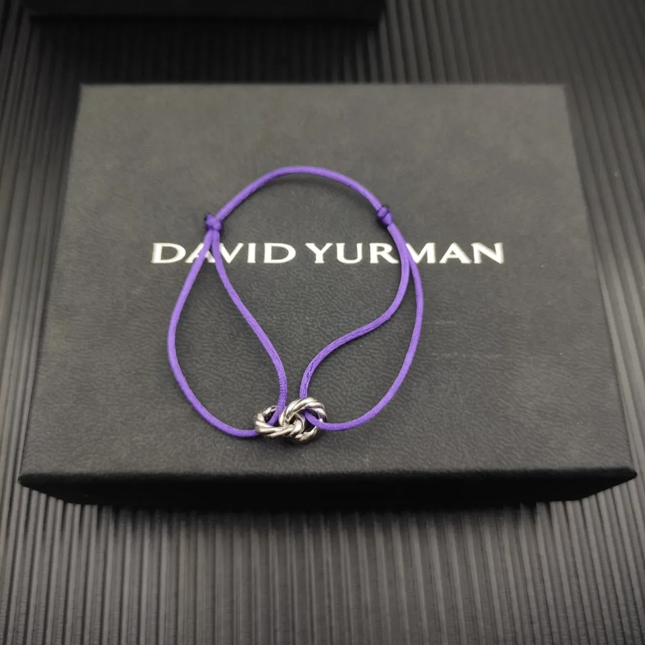 David Yurman Cable and Knot Purple Cord Bracelet 7