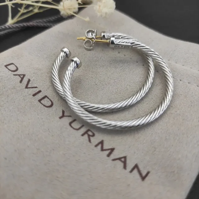 David Yurman Cable Classics Twisted Hoop Earrings 3