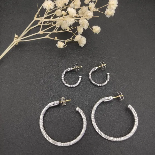 David Yurman Cable Classics Twisted Hoop Earrings 7