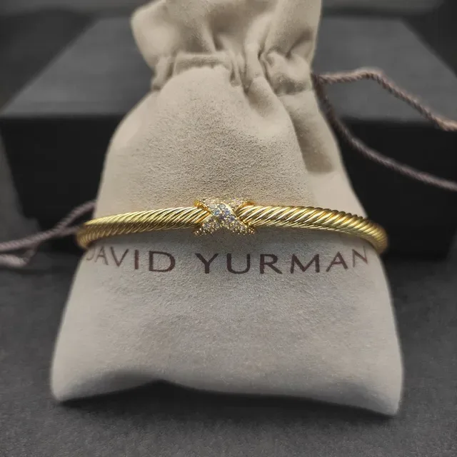 David Yurman Cable Classics X Twisted Cable Diamond Bracelet 3