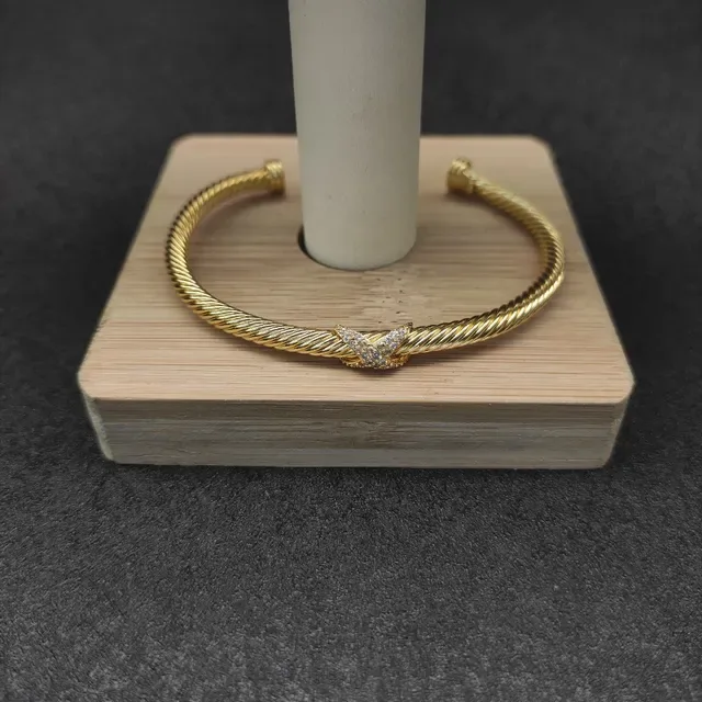 David Yurman Cable Classics X Twisted Cable Diamond Bracelet 4