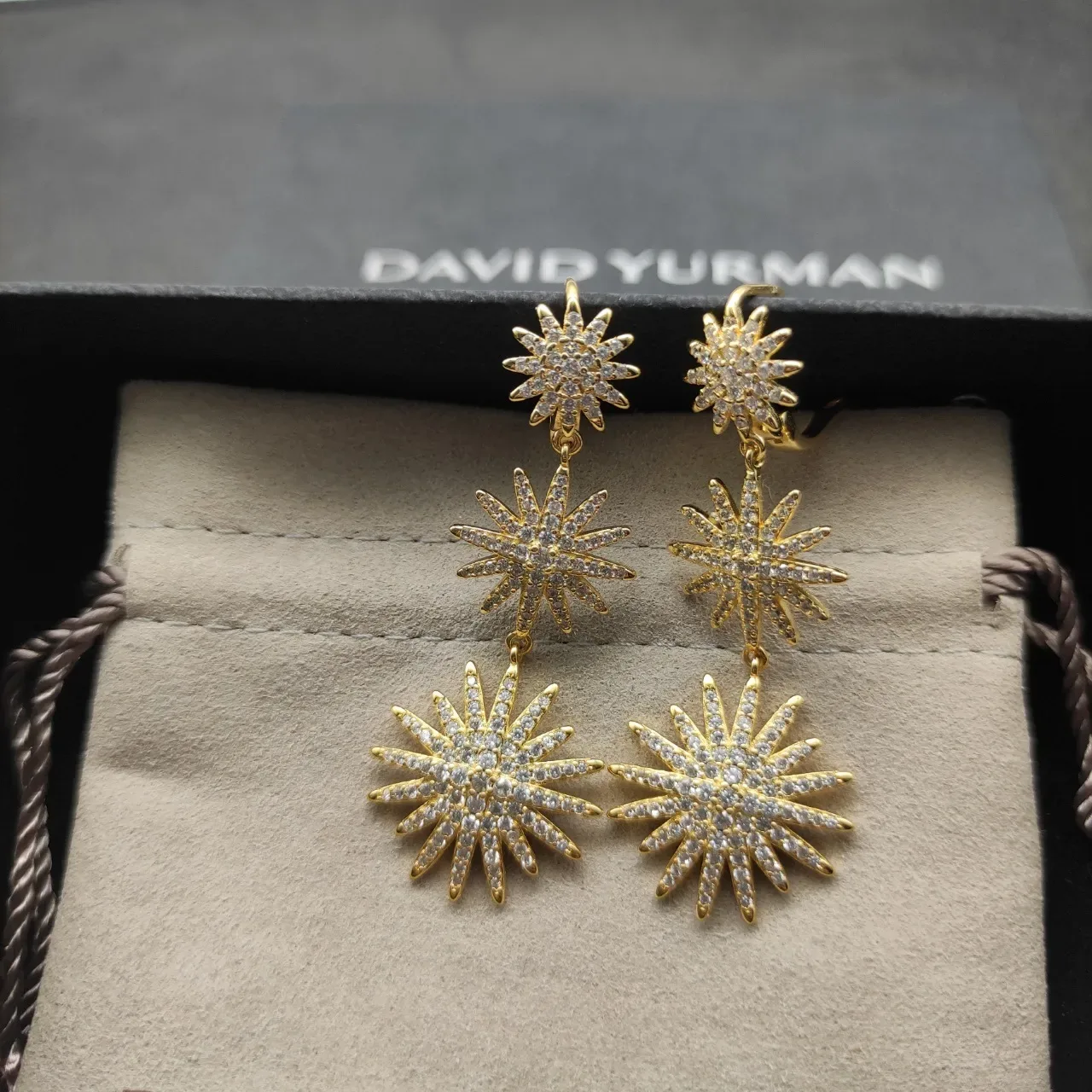 David Yurman Starburst Pavé Double-Tier Earrings 2
