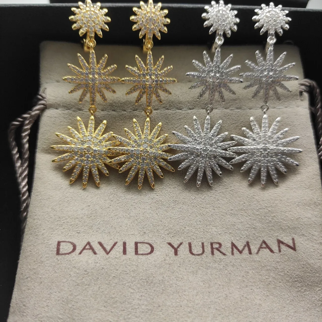 David Yurman Starburst Pavé Double-Tier Earrings 9