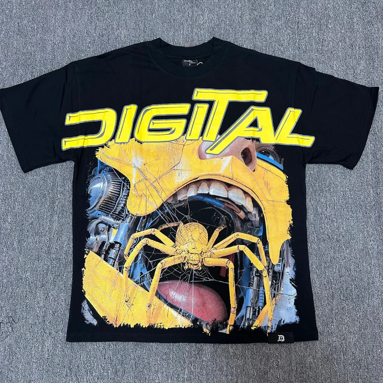 Digital Graphic Print Black T-Shirt 5