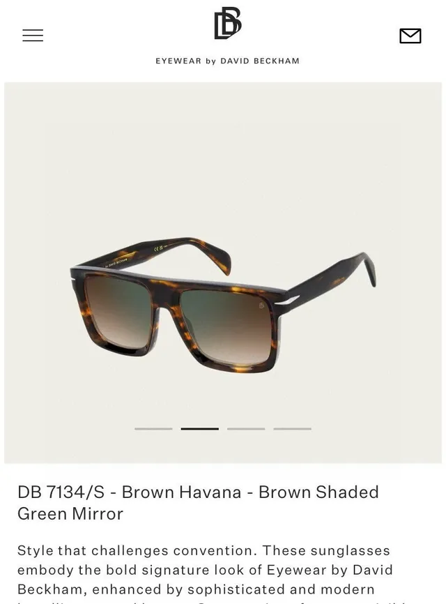 Eyewear by David Beckham DB 7134/S Black Havana Orange High Contrast Sunglasses 9
