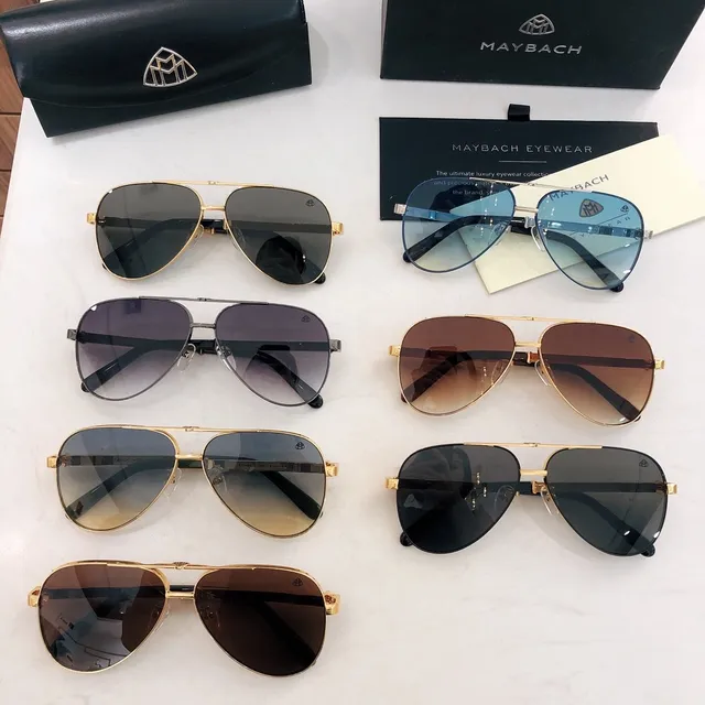 Lunettes de soleil or et vert avec lentilles de gradient en acétate 2