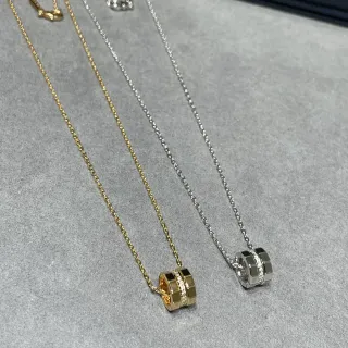 Colliers pendentifs géométriques en forme de baril en or et argent