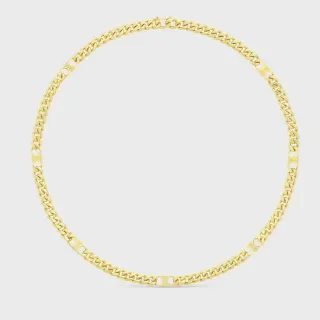 Collier Chaîne Curb Link en Or avec Maillons Ovales Décoratifs