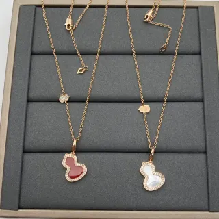 Colar Corrente Dourada Pingente Coração Vermelho