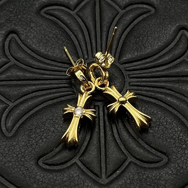 Gold-Tone Cross Stud Earrings 5