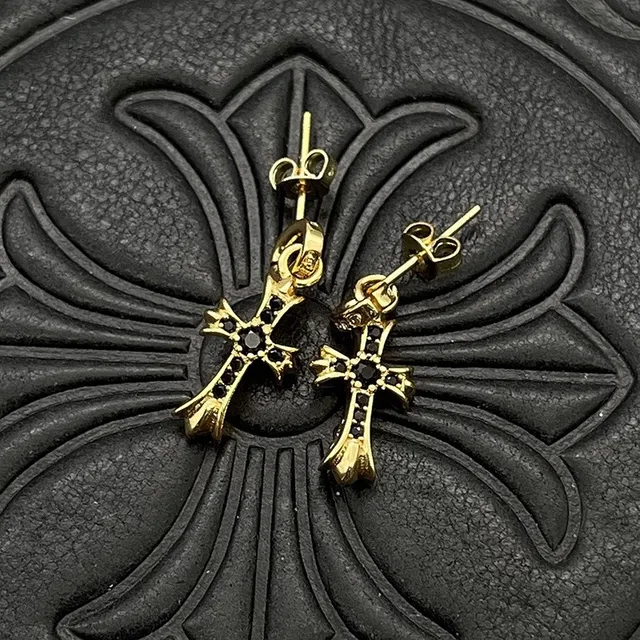 Gold-Tone Cross Stud Earrings 8