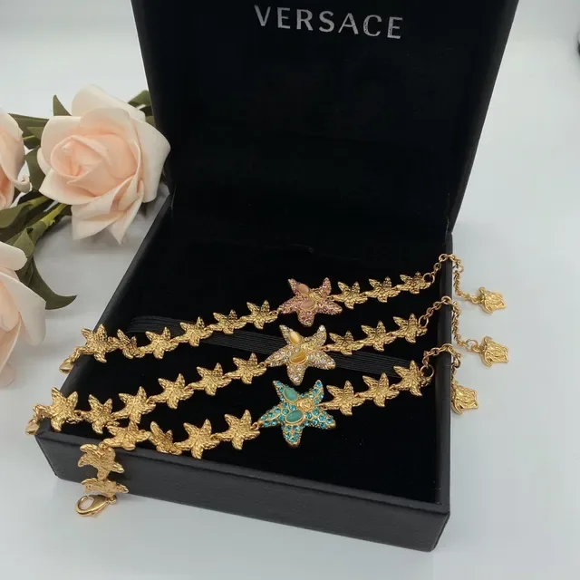 Gold-Tone Starfish Crystal Charm Bracelets 2